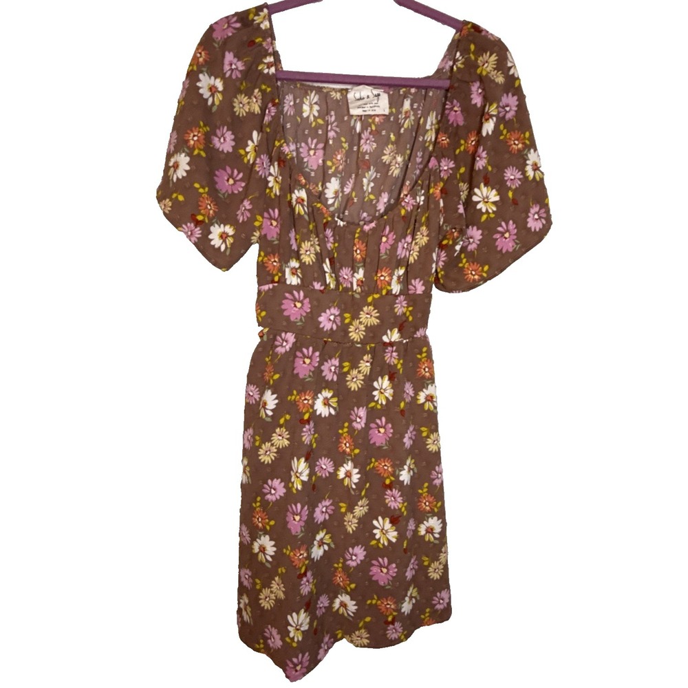 Sadie & Sage Boutique Women's Size Large Dress Knee Length Cottage Hippie Core